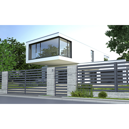 Panou gard Kora, otel zincat, gri antracit, RAL 7016, 1200 x 2000 mm Panou gard Kora, otel zincat, gri antracit, RAL 7016, 1200 x 2000 mm