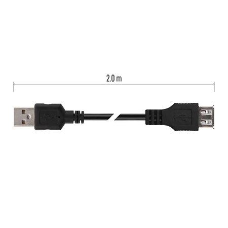 Cablu alimentare/transfer date USB 2.0 Emos, tata A - mama A, 2 m 