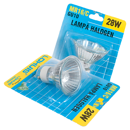Bec halogen Lohuis GU10,  35W, spot MR 16C, lumina calda