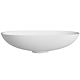 Lavoar oval Marmite WB 0608 500C, compozit mineral, antibacterian, fara preaplin, montaj pe blat, alb lucios, 500 x 400 x 150 mm