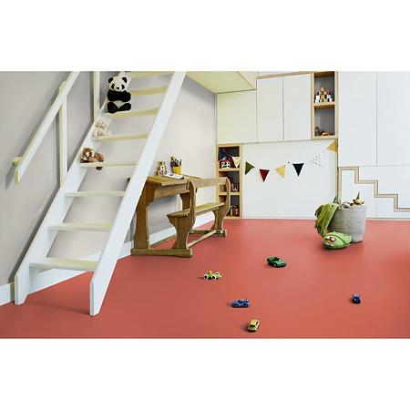 Covor PVC linoleum Spark, rosu, grosime 2 mm, latime 200 cm