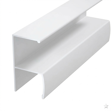 Profil aluminiu tip maner Y Eco, alb, fara perie, 2.5 m