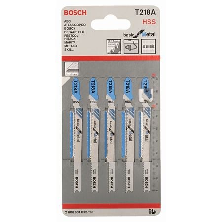 Set cinci panze pentru ferastrau vertical pentru metal, 92 mm, 1,1-1,5 mm
